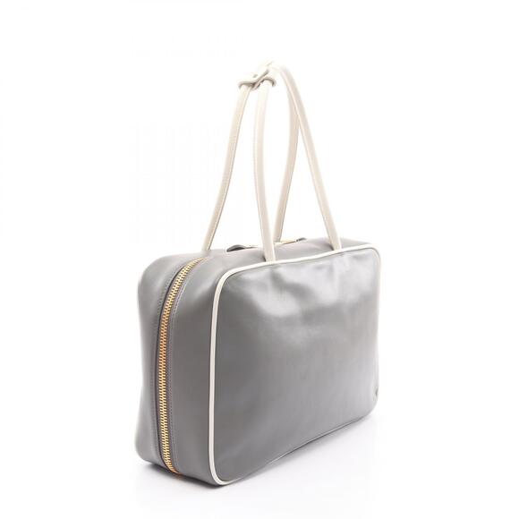 Miu Miu Leather Bow Bag Shoulder Bag Gray White - Picture 2 of 6